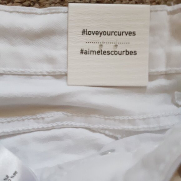 Frankie & Stella White Jean Shorts White Regular Rise 20W - Picture 4 of 11